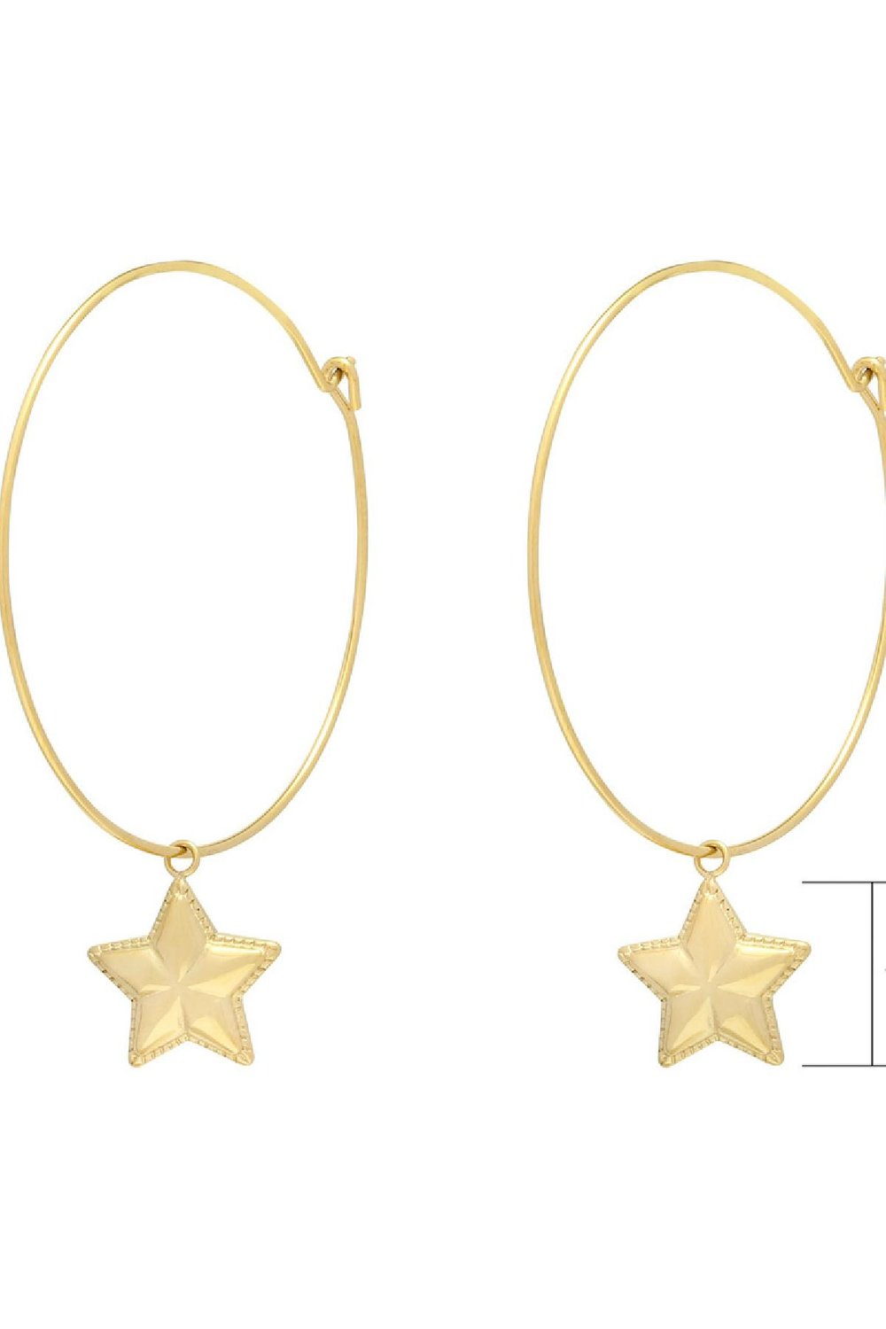 Earrings Put Star in my Hand Plata Acero inoxidable h5Imagen5